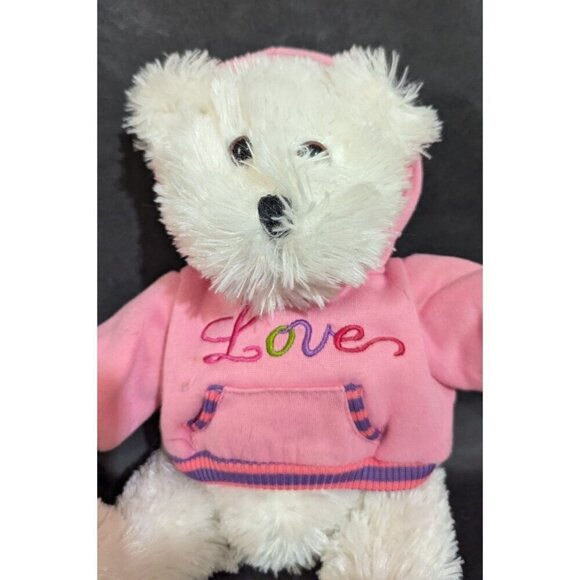 Dan Dee  Teddy Bear With Pink Hoodie plush stuffed animal toy  Love - Picture 4 of 10